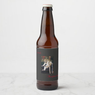 I drink, therefore I am! Beer Bottle Label