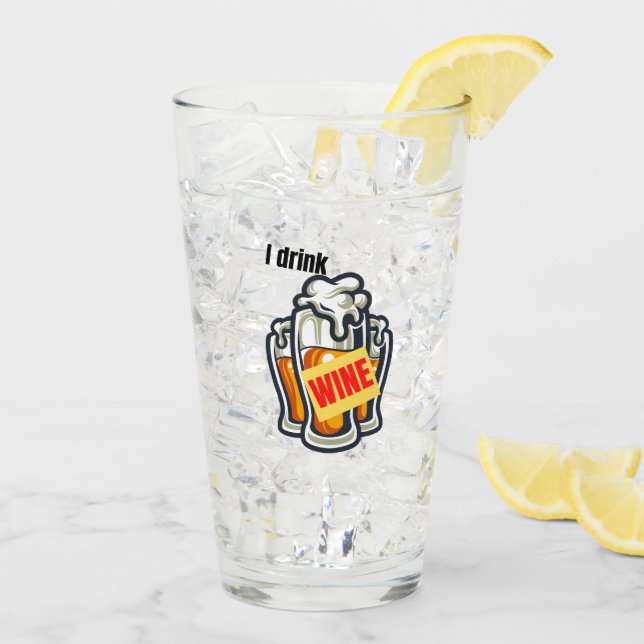 I drink wine.w glass (Back Ice)
