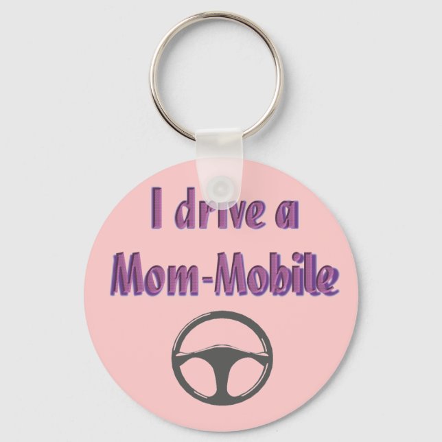 I drive a mum mobile key ring (Front)