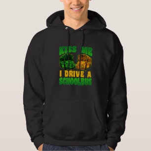 I Drive School Bus Driver St Patrick's Day Shamroc Hoodie