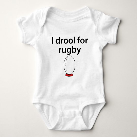 I Drool For Rugby Baby Bodysuit