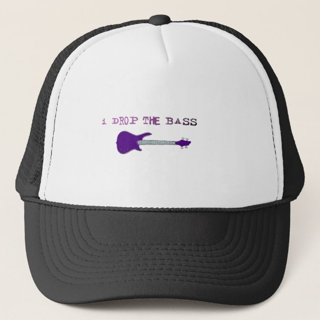 I Drop The Bass Trucker Hat (Front)