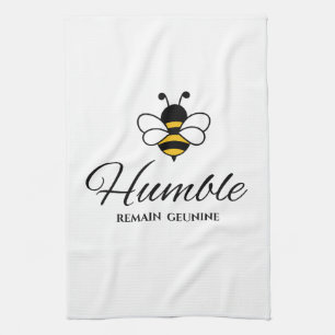 I DRY MY BEST BEE HUMBLE white buzzing Tea Towel