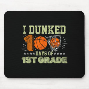 I Dunked 100 Days Of 1st Grade Bysketbyll 100 Days Mouse Mat