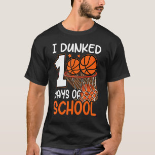 I Dunked 100 Days Of School Basketball Player Coac T-Shirt