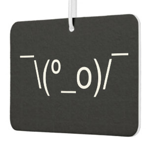 I Dunno LOL ¯\(º_o)/¯ Emoticon Japanese Kaomoji Car Air Freshener