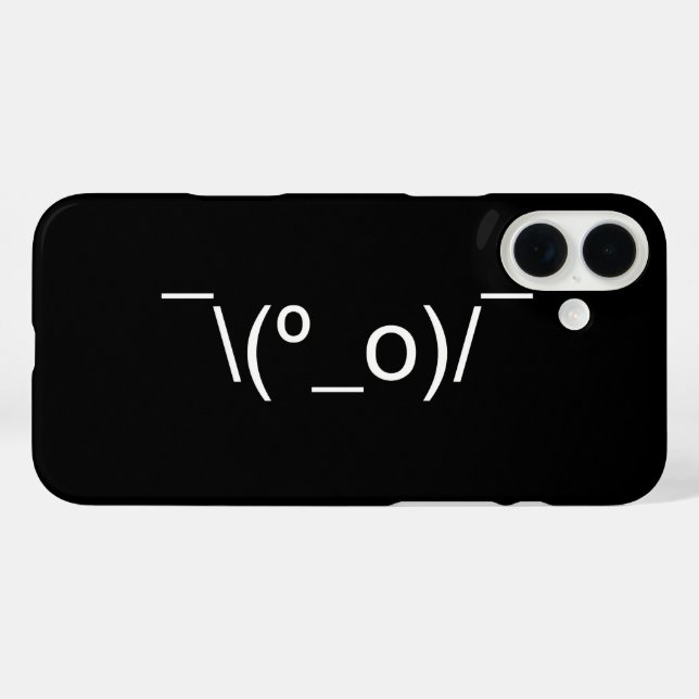 I Dunno LOL ¯\(º_o)/¯ Emoticon Japanese Kaomoji Case-Mate iPhone Case (Back (Horizontal))