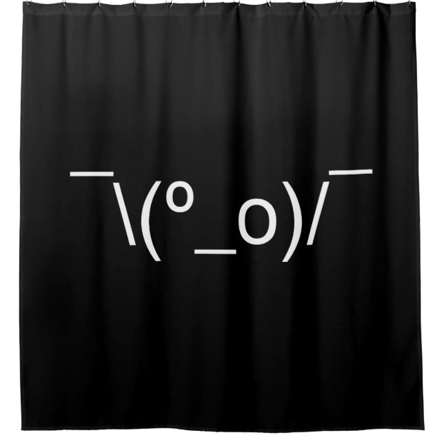 I Dunno LOL ¯\(º_o)/¯ Emoticon Japanese Kaomoji Shower Curtain (Front)