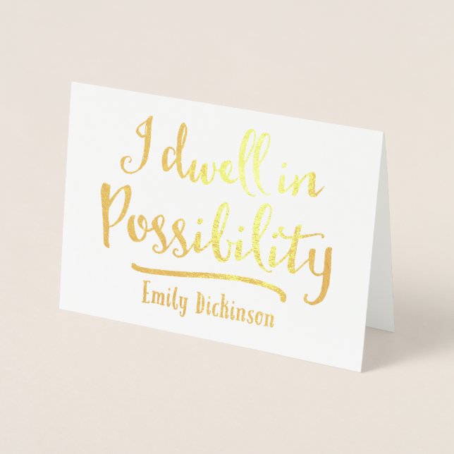 I Dwell In Possibility Foil Card (Front)