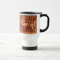 I Eat Bacon Text with Background