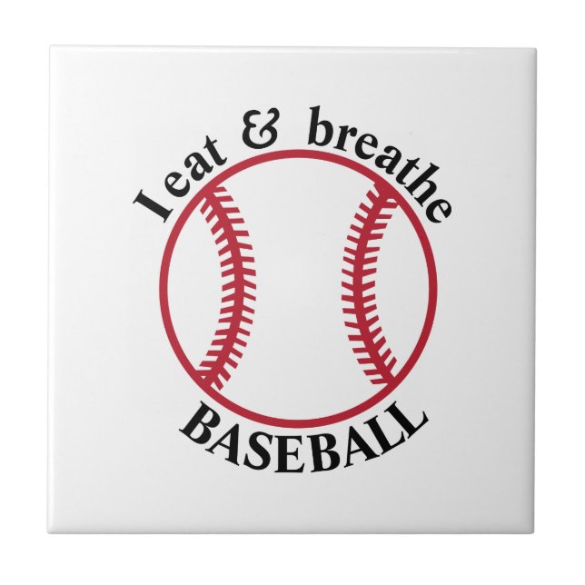 I Eat & Breathe Baseball Tile (Front)