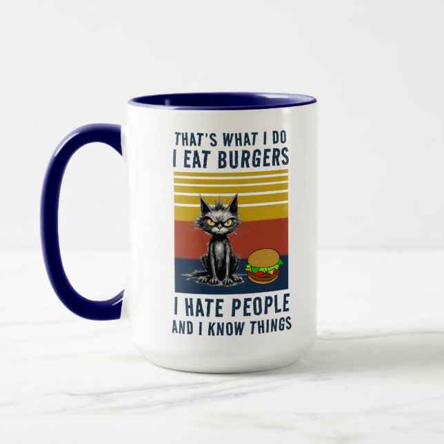 I Eat Burgers Mug (Left)
