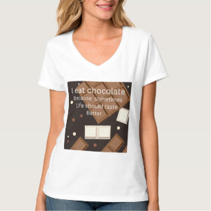 I Eat Chocolate Because Life Should Taste Better  T-Shirt