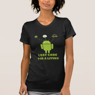 I Eat Code For A Living (Developer) T-Shirt