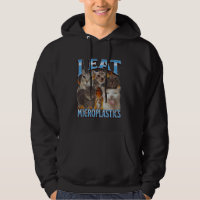 I Eat Microplastics Funny Cat Meme Bootleg Graphic