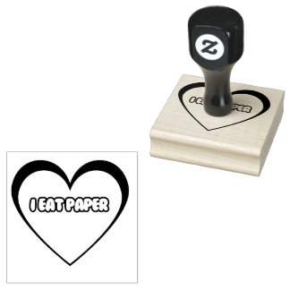 I Eat Paper Rubber Stamp