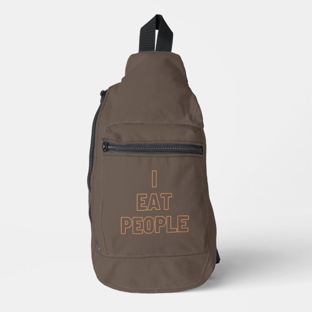 i eat people sling bag (Front)