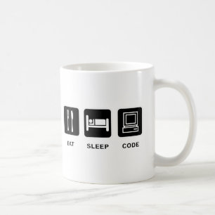 I eat, sleep and code coffee mug