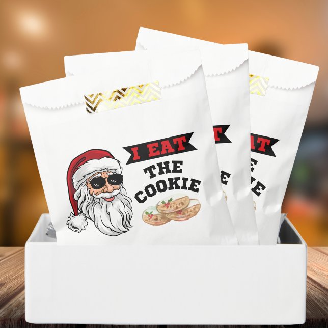 I Eat The Cookie Funny Dirty Joke Santa Christmas Favour Bags (I Eat The Cookie Funny Dirty Joke Santa Christmas Favor Bag)