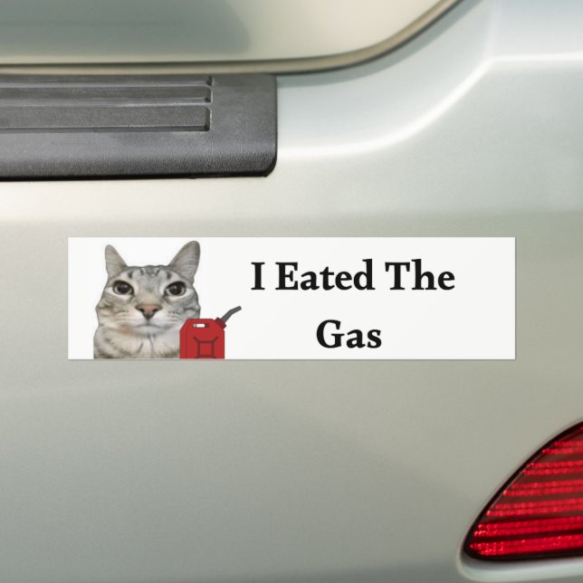 I Eated The Gas | Funny Cat Meme Sticker (On Car)
