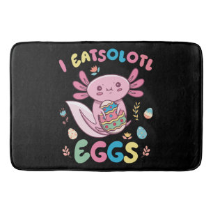 I Eatsolotl Eggs Rabbit Axolotl Bunny Easter Bath Mat