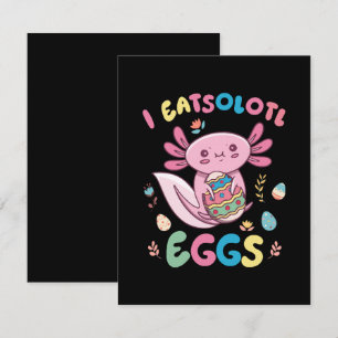 I Eatsolotl Eggs Rabbit Axolotl Bunny Easter Card