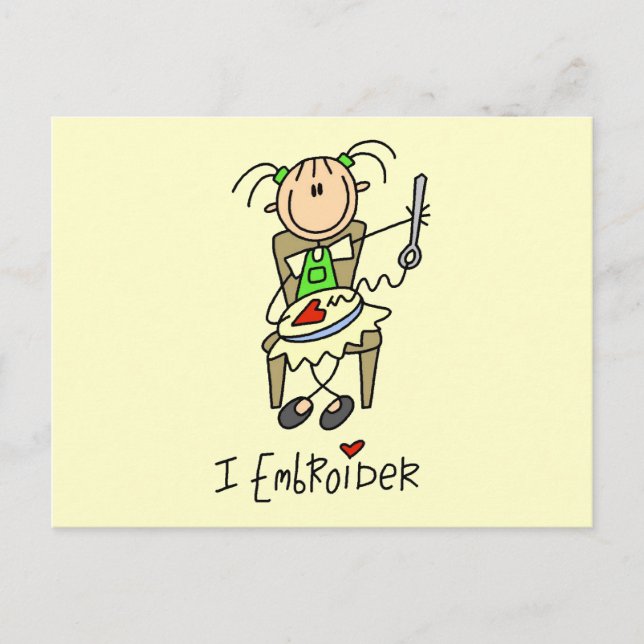 I Embroider Tshirts and Gifts Postcard (Front)