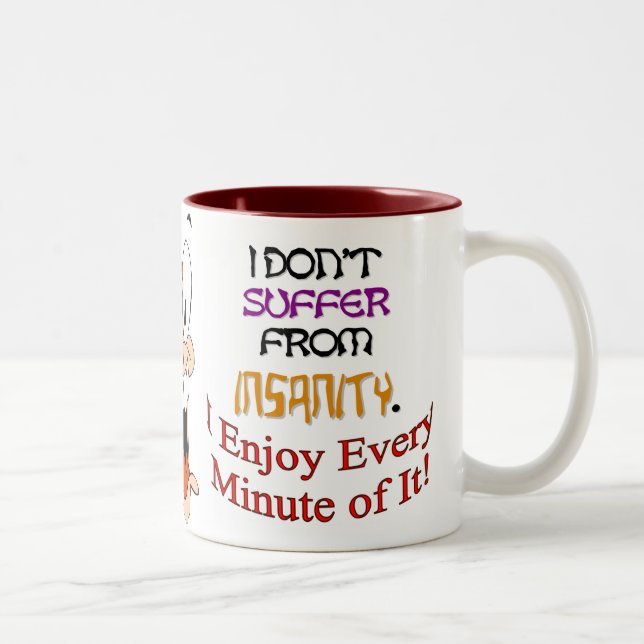 I ENJOY INSANITY (v1) Two-Tone Coffee Mug (Right)