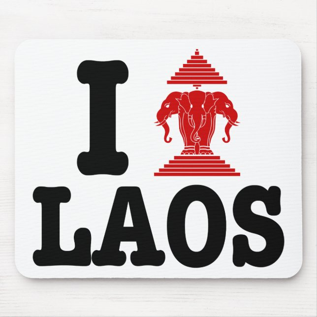 I Erawan (Love) Laos Mouse Mat (Front)