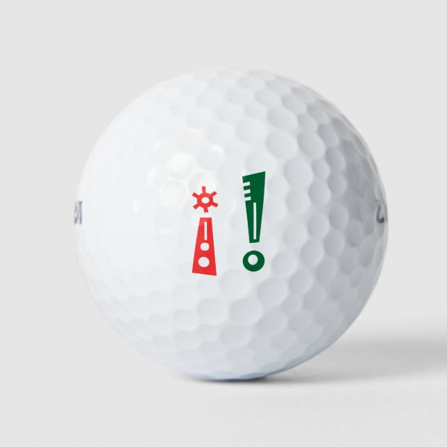 i ! exclamation mark golf balls (Front)