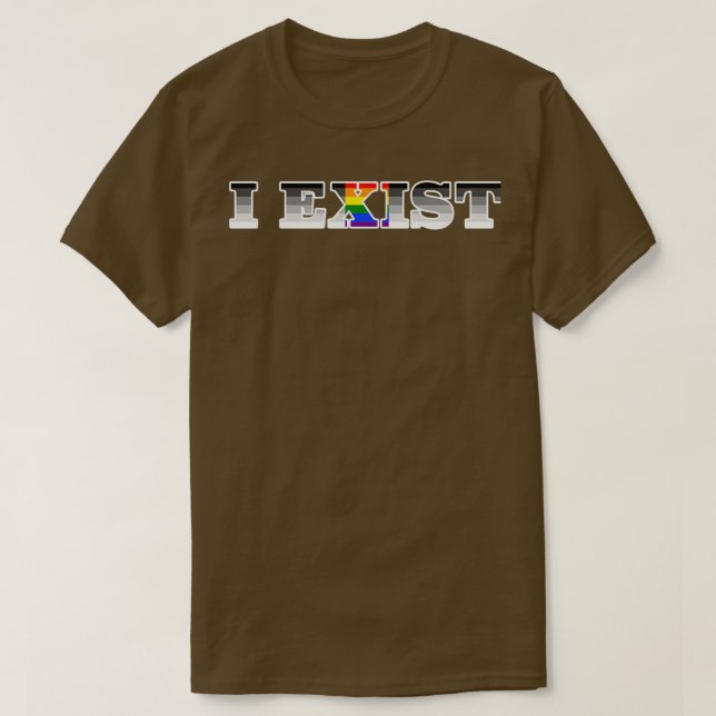 I Exist Heteroflexible T-Shirt (Design Front)