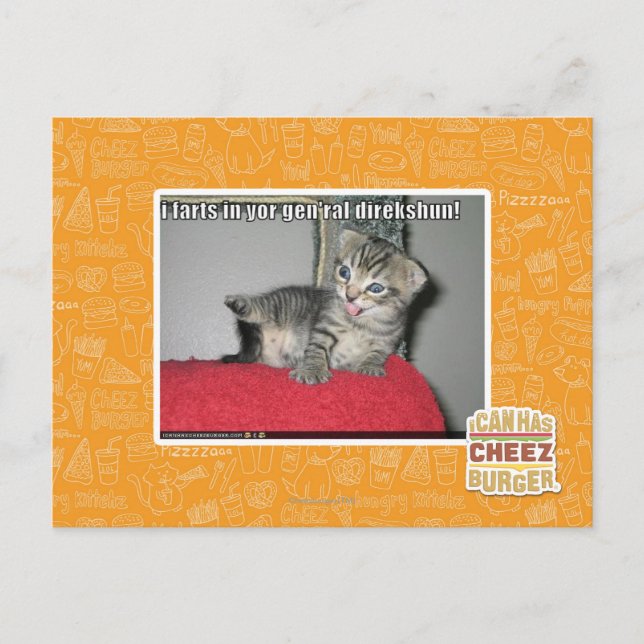 I farts in yor gen'ral direkshun postcard (Front)