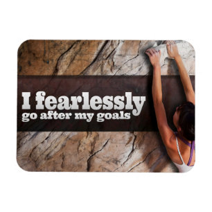 "I fearlessly go" Motivation Affirmation Flexible Magnet