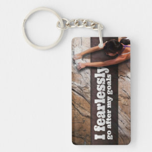 "I fearlessly go" Motivation Affirmation Key Ring