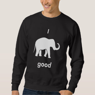I Feel Good, Elephant Arabic Letters Arab Sweatshirt