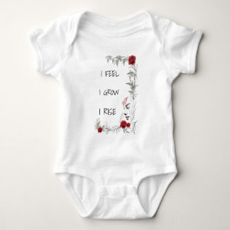 I feel I grow I rise Mental Strength Gift for Men Baby Bodysuit