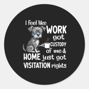 I Feel Like Work Got Custody Anel Custody Of Me Fu Classic Round Sticker