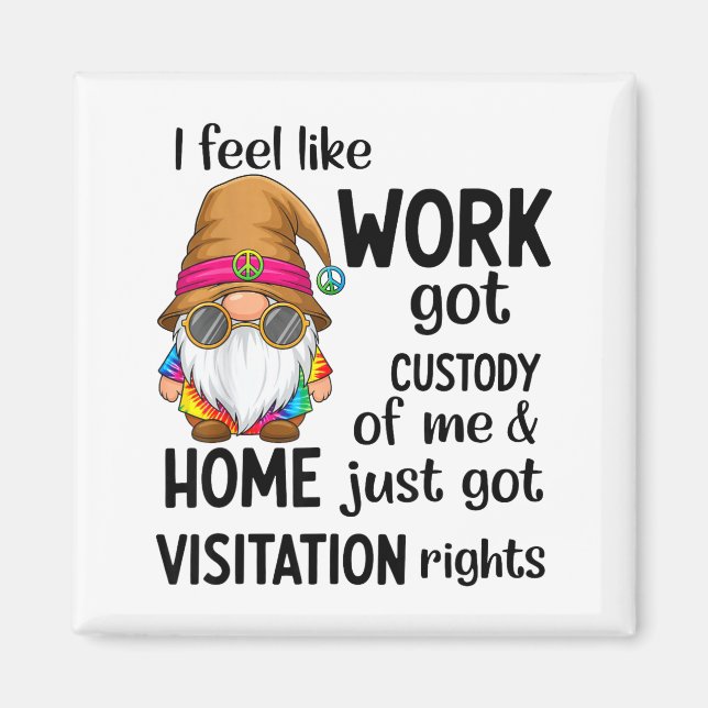I Feel Like Work Got Custody Of Me Home Just Got V Magnet (Front)