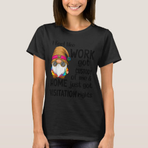 I Feel Like Work Got Custody Of Me Home Just Got V T-Shirt