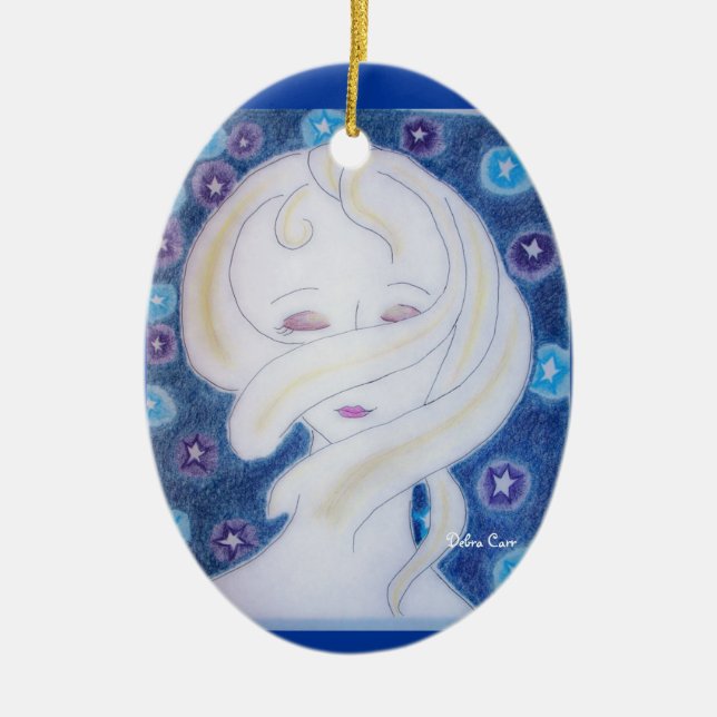 I feel my Universe-oval ornament (Front)