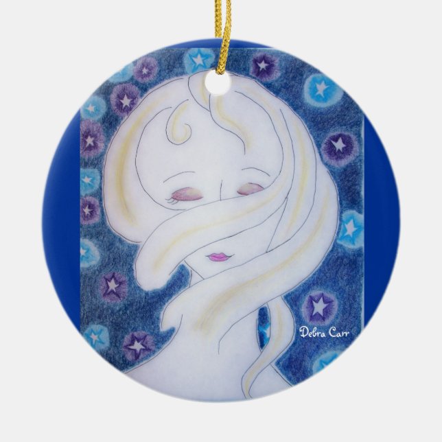 I feel my Universe-round ornament (Front)