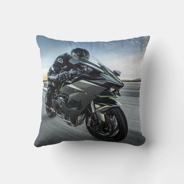 I feel the need, the need for speed. Throw Pillow (Back)