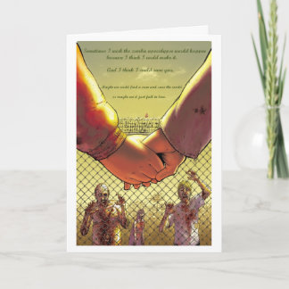 I fell in love at the zombie apocalypse card