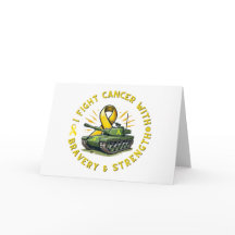 "I FIGHT CANCER WITH BRAVERY & STRENGTH" CARD