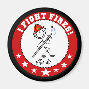 I Fight Fires Firefighter Magnet