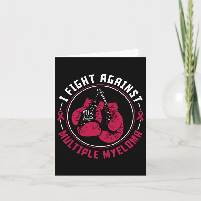I Fight Multiple Myeloma Awareness Support Boxing  Card (Front)