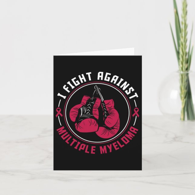I Fight Multiple Myeloma Awareness Support Boxing  Card (Front)
