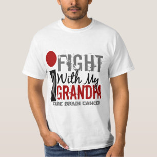 I Fight With My Grandpa Brain Cancer T-Shirt