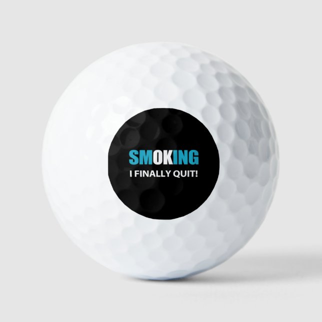 I Finally Quit - Stopped Smoking Reward Golf Balls (Front)