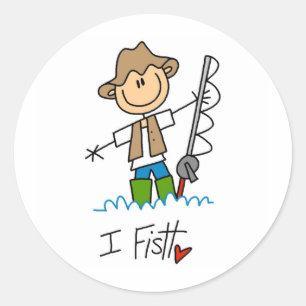 I Fish  Classic Round Sticker